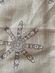 Handloom Linen Fabric - most popular block print fabric - best for Upholstery , cushion cover , sofa/chair cover , and other crafts - Rohiyaan